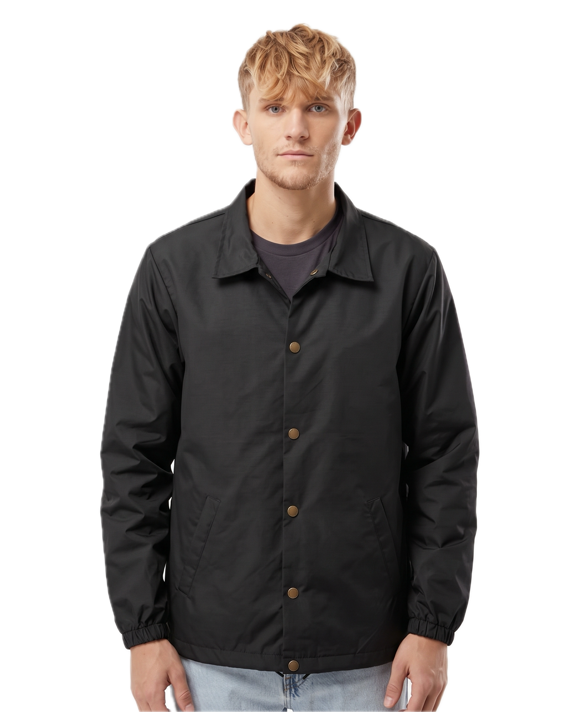 Independent Trading Co Water Resistant Windbreaker Coachs Jacket