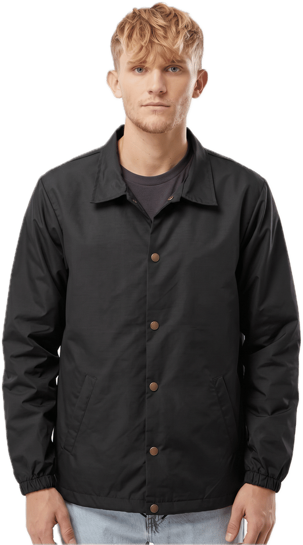 An image of a Custom Independent Trading Co Water Resistant Windbreaker Coachs Jacket!