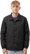 An image of a Custom Independent Trading Co Water Resistant Windbreaker Coachs Jacket!