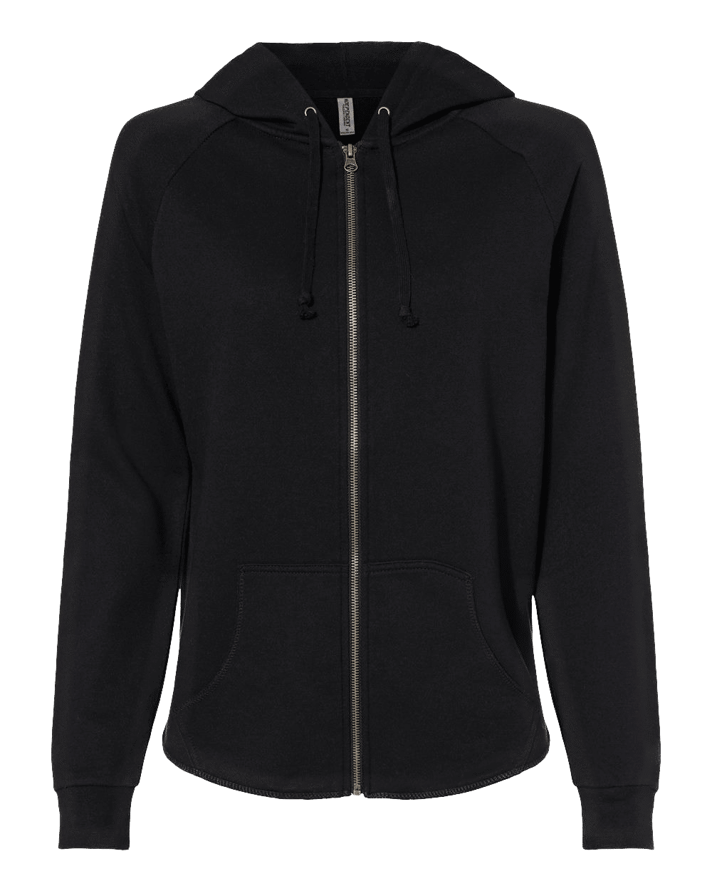 Independent Trading Co Women's California Wave Wash Zip Hood in Black