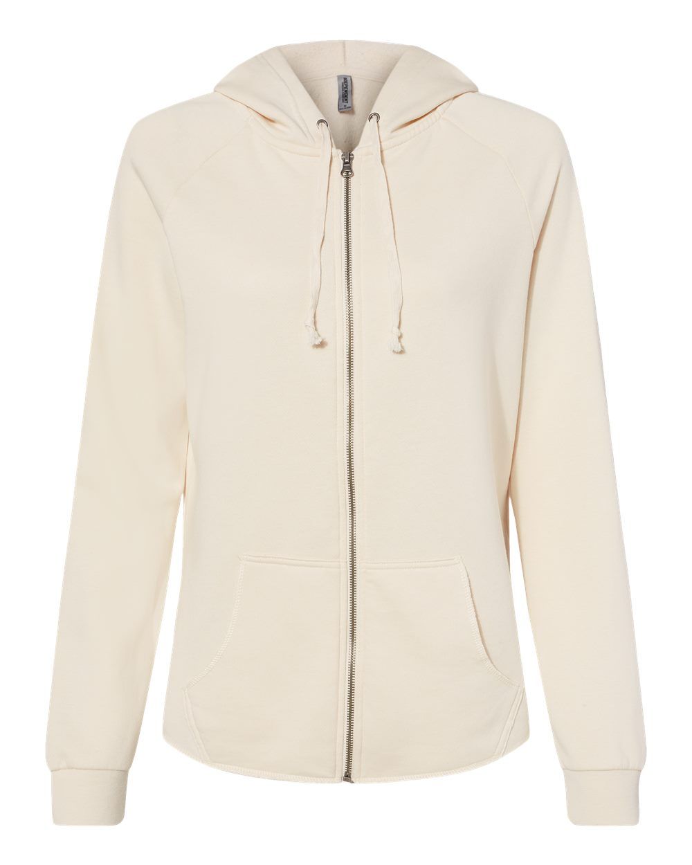 Independent Trading Co Women's California Wave Wash Zip Hood in Bone