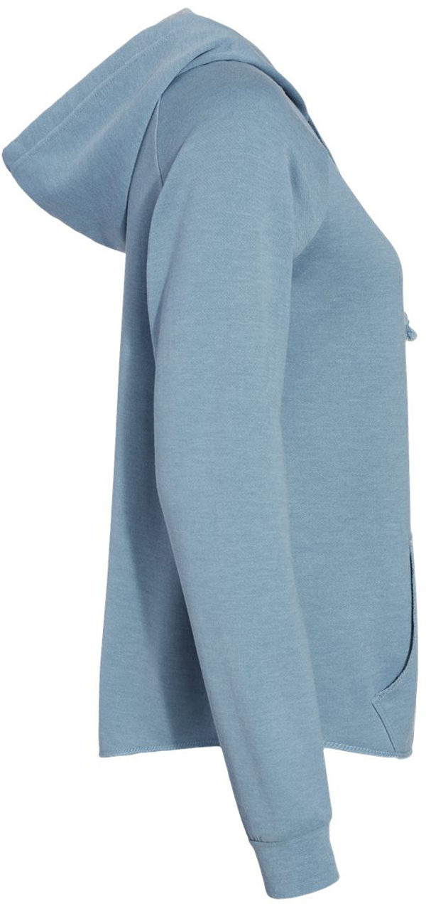 An image of a Custom Independent Trading Co Women's California Wave Wash Zip Hood in Misty Blue!
