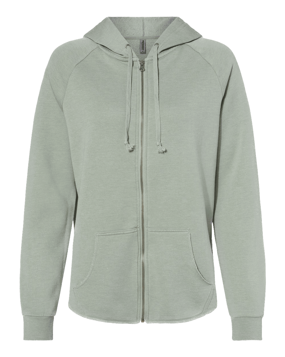 Independent Trading Co Women's California Wave Wash Zip Hood in Sage