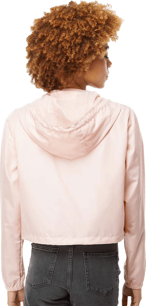 An image of a Custom Independent Trading Co Womens Lightweight Pullover Crop Windbreaker!