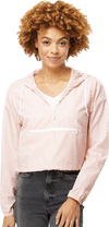 An image of a Custom Independent Trading Co Womens Lightweight Pullover Crop Windbreaker!