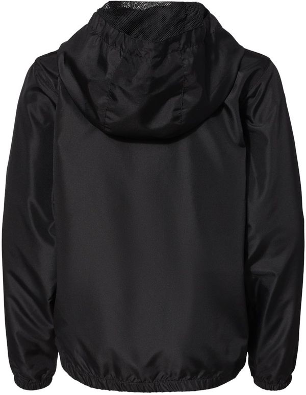 An image of a Custom Independent Trading Co Youth Lightweight Windbreaker Jacket in Black!