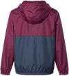 An image of a Custom Independent Trading Co Youth Lightweight Windbreaker Jacket in Maroon/Classic Navy!