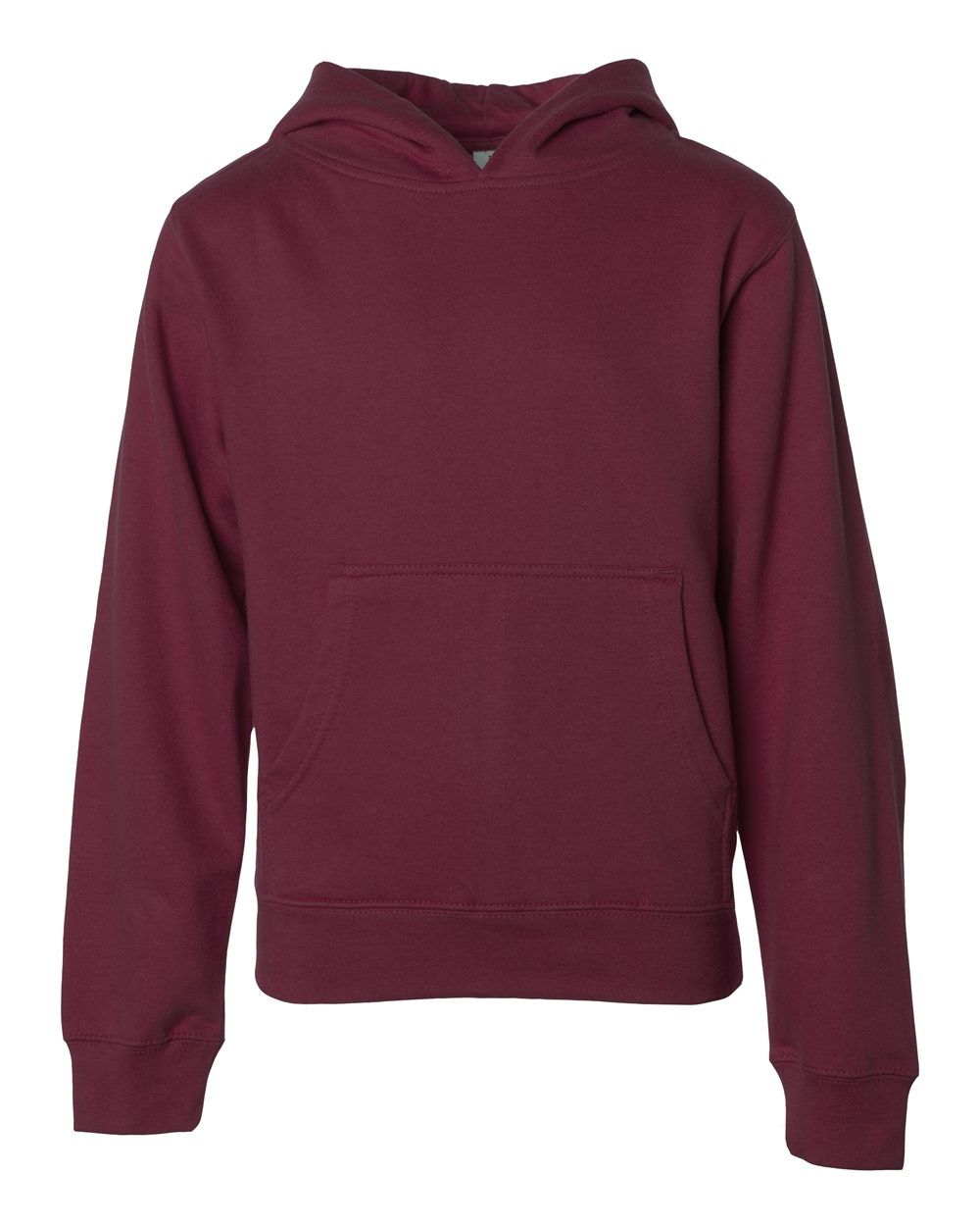 Independent Trading Co Youth Midweight Hooded Sweatshirt in Maroon