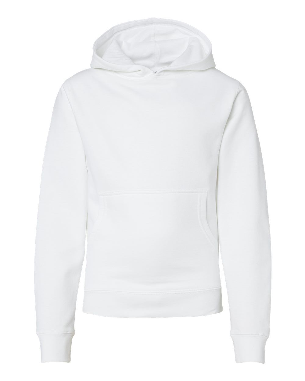 Independent Trading Co Youth Midweight Hooded Sweatshirt in White