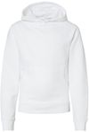 An image of a Custom Independent Trading Co Youth Midweight Hooded Sweatshirt in White!