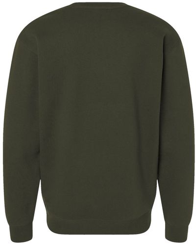 Am image of a Custom Independent Trading Co. Mens Heavy Weight Crew Neck in Army!