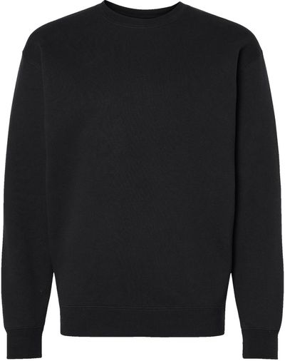 Am image of a Custom Independent Trading Co. Mens Heavy Weight Crew Neck in Black!