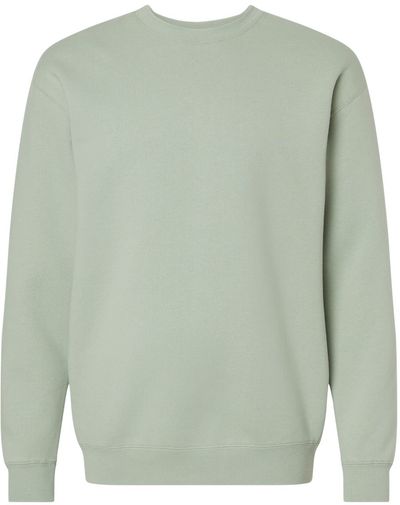 Am image of a Custom Independent Trading Co. Mens Heavy Weight Crew Neck in Dusty Sage!