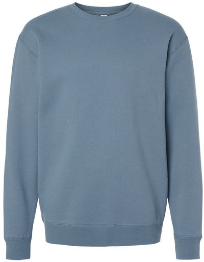 Am image of a Custom Independent Trading Co. Mens Heavy Weight Crew Neck in Storm Blue!