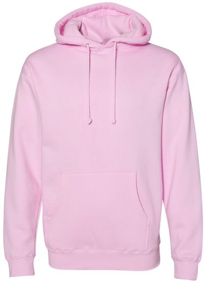 Am image of a Custom Independent Trading Co. Heavyweight Hooded Sweatshirt in Light Pink!