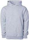 Am image of a Custom Independent Trading Co Mainstreet Hooded Sweatshirt in Grey Heather!