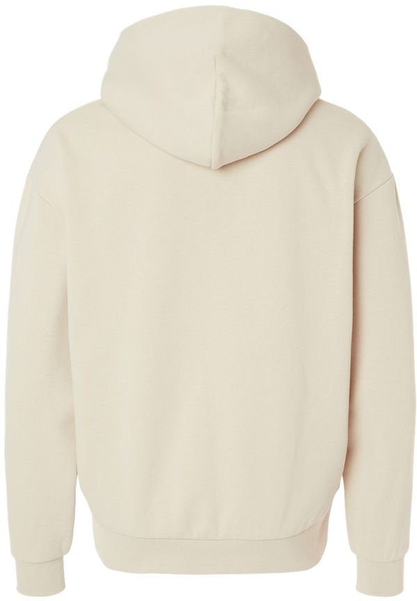 Am image of a Custom Independent Trading Co Mainstreet Hooded Sweatshirt in Ivory!