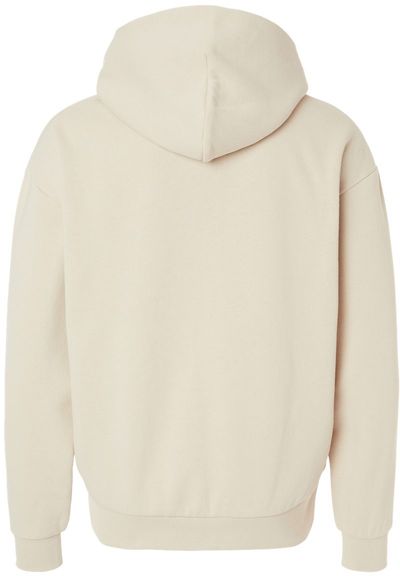 Am image of a Custom Independent Trading Co Mainstreet Hooded Sweatshirt in Ivory!