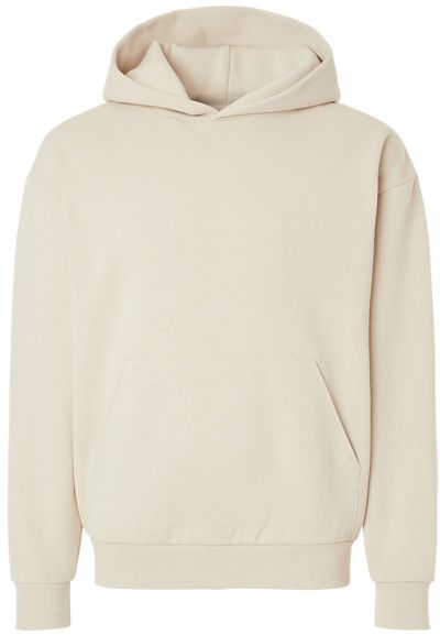 Am image of a Custom Independent Trading Co Mainstreet Hooded Sweatshirt in Ivory!