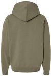 Am image of a Custom Independent Trading Co Mainstreet Hooded Sweatshirt in Olive!