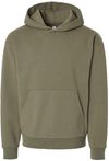 Am image of a Custom Independent Trading Co Mainstreet Hooded Sweatshirt in Olive!