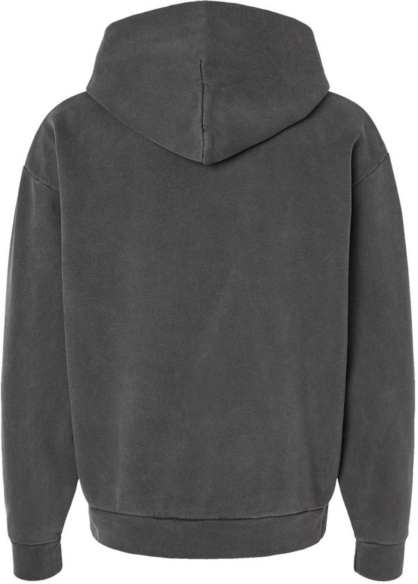 Am image of a Custom Independent Trading Co Mainstreet Hooded Sweatshirt in Pigment black!