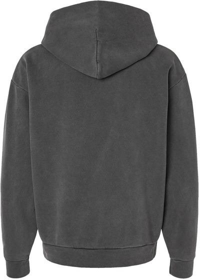 Am image of a Custom Independent Trading Co Mainstreet Hooded Sweatshirt in Pigment black!