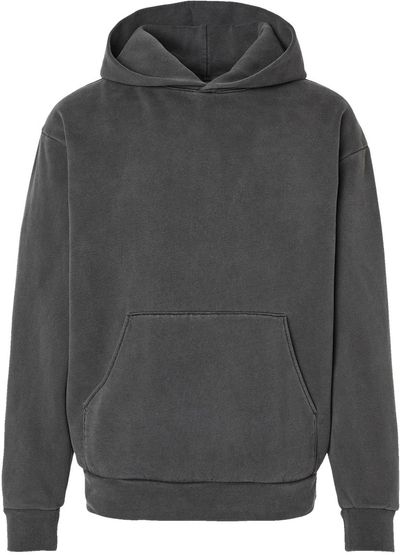 Am image of a Custom Independent Trading Co Mainstreet Hooded Sweatshirt in Pigment black!