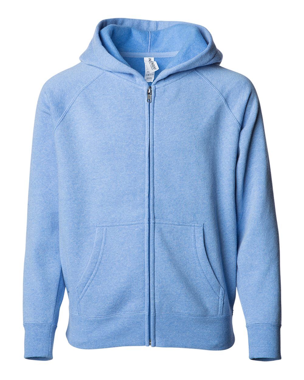 Independent Trading Co Toddler Lightweight Special Blend Raglan Zip Hood in Pacific