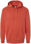Am image of a Custom Independent Trading Co Pigment Dyed Hooded Sweatshirt in Pigment Amber!