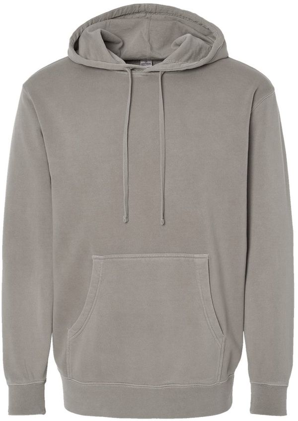 Am image of a Custom Independent Trading Co Pigment Dyed Hooded Sweatshirt in Pigment Cement!