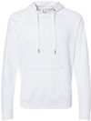 Am image of a Custom Independent Trading Co Icon Unisex Lightweight Loopback Terry Hooded Sweatshirt in White!