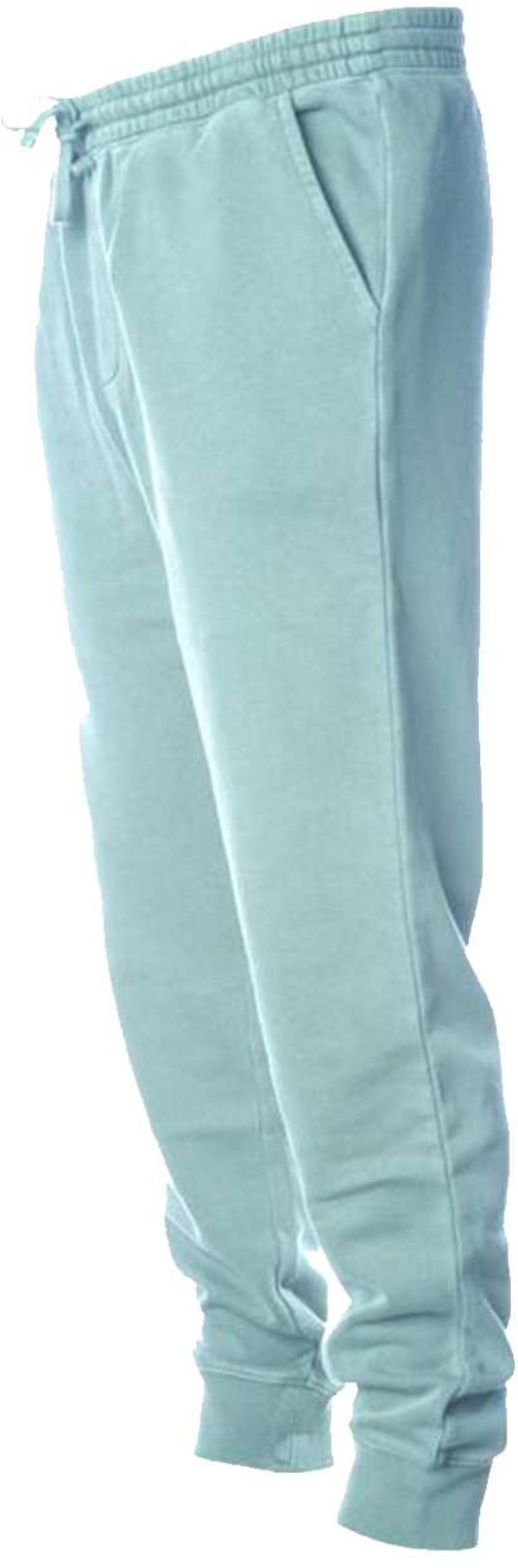 Am image of a Custom Independent Trading Co Pigment Dyed Fleece Pants in PIgment Mint!