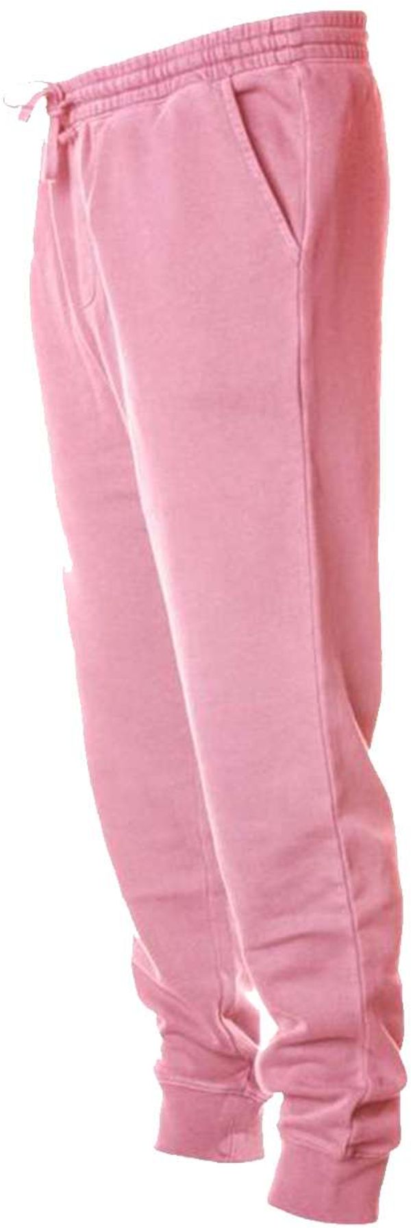 Am image of a Custom Independent Trading Co Pigment Dyed Fleece Pants in Pigment Pink!