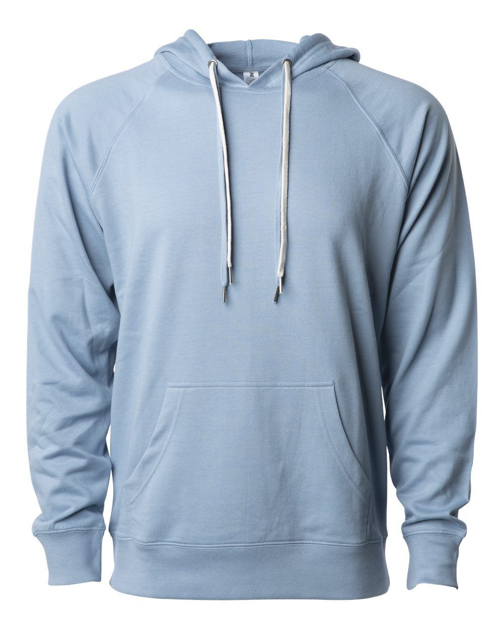 Independent Trading Co Icon Unisex Lightweight Loopback Terry Hooded Sweatshirt in Misty Blue
