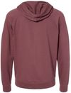Am image of a Custom Independent Trading Co Icon Unisex Lightweight Loopback Terry Full Zip Hooded Sweatshirt in Port!