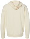 Am image of a Custom Independent Trading Co Icon Unisex Lightweight Loopback Terry Full Zip Hooded Sweatshirt in Bone!