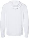 Am image of a Custom Independent Trading Co Icon Unisex Lightweight Loopback Terry Full Zip Hooded Sweatshirt in White!