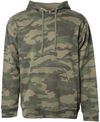 Am image of a Custom INDEPENDENT ADULT MIDWEIGHT HOODED SWEATSHIRT in Forest Camo!