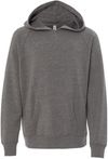 An image of a Custom Independent Trading Co Youth Special Blend Raglan Hooded Sweatshirt in Nickel!