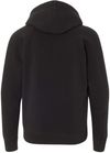 Am image of a Custom Independent Trading Co Youth Special Blend Raglan Hooded Sweatshirt in Black!