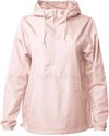 Am image of a Custom Independent Trading Co. Lightweight Windbreaker Pullover Jacket in Blush!