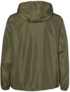 Am image of a Custom Independent Trading Co. Lightweight Windbreaker Pullover Jacket in Army/Black Zipper!