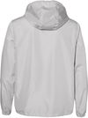 Am image of a Custom Independent Trading Co. Lightweight Windbreaker Pullover Jacket in Smoke/ Black Zipper!
