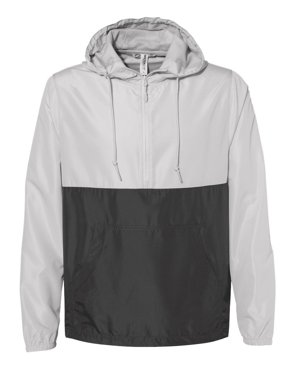 Independent Trading Co. Lightweight Windbreaker Pullover Jacket in Smoke/ Graphite