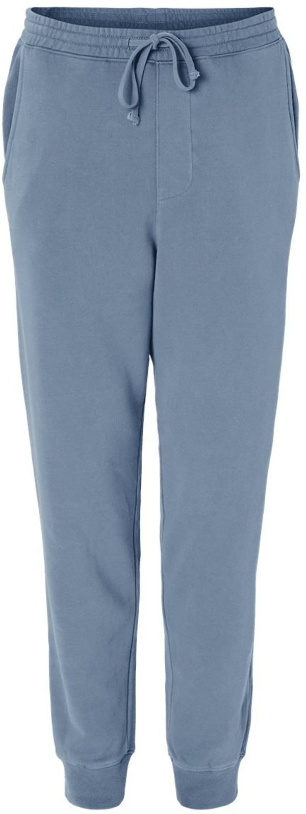 Am image of a Custom Independent Trading Co Pigment Dyed Fleece Pants in Pigment Slate Blue!