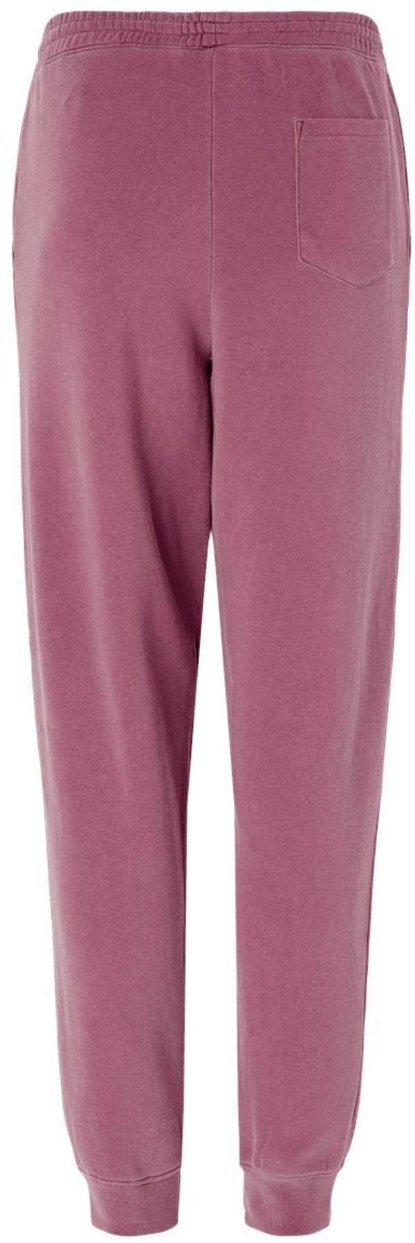 Am image of a Custom Independent Trading Co Pigment Dyed Fleece Pants in Pigment Maroon!