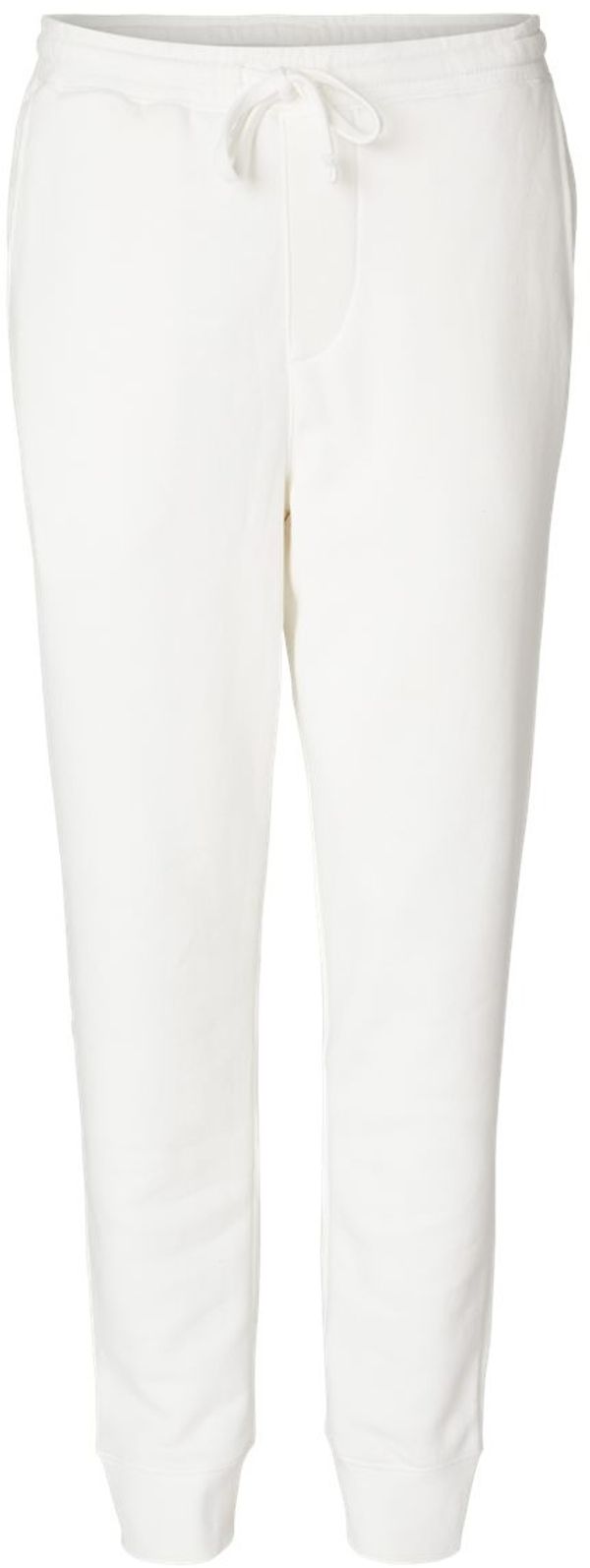 Am image of a Custom Independent Trading Co Pigment Dyed Fleece Pants in White!