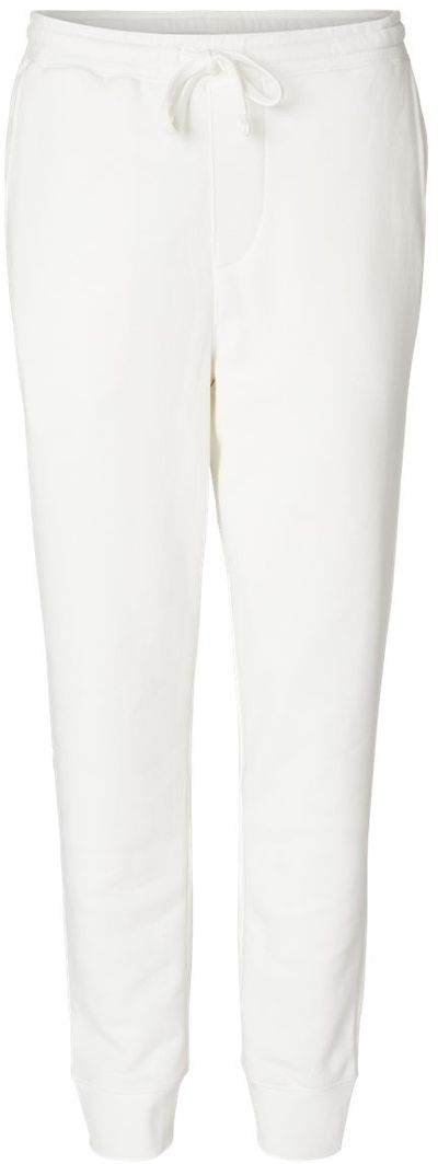 Am image of a Custom Independent Trading Co Pigment Dyed Fleece Pants in White!