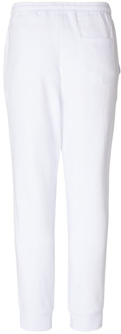 Am image of a Custom Independent Trading Co Midweight Fleece Pants in White!